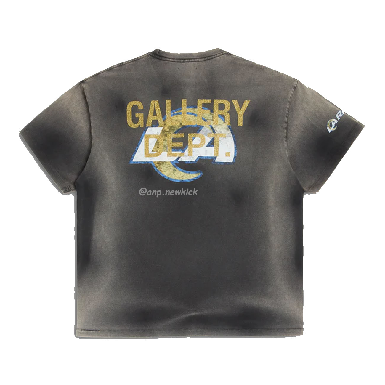 Gallery Dept X La Rams Tee Co Branded Letter Sun Faded Black Brown (2) - www.newkick.org